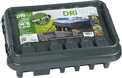 DRiBOX IP55 285mm weatherproof outdoor connection box in black