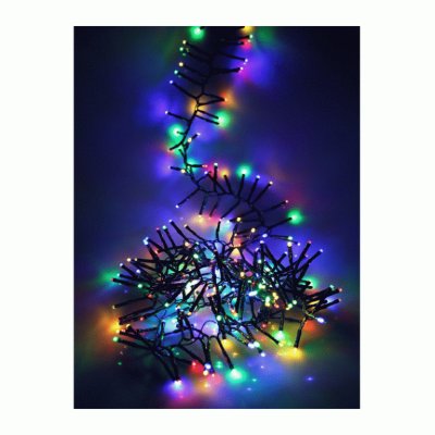 Yuletide 10M 720 LED low voltage cluster garland, multicolour