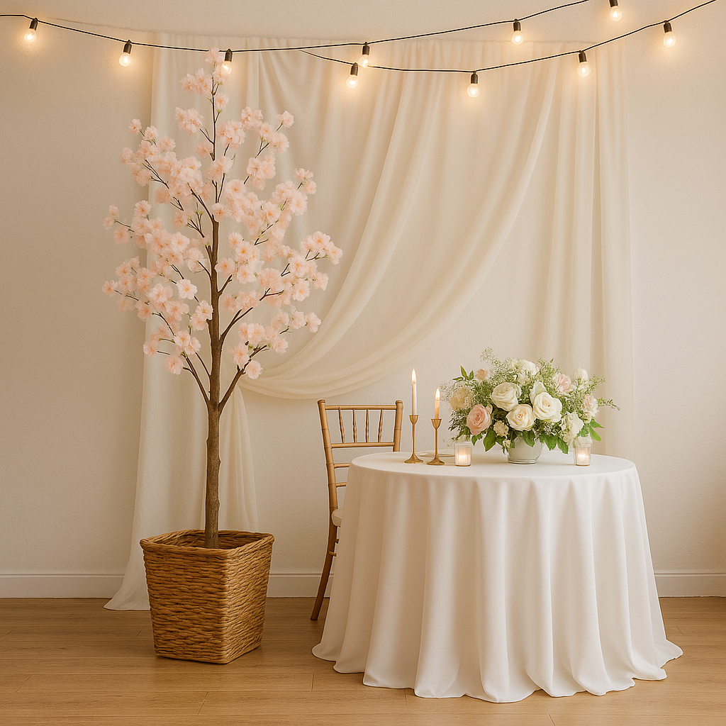 Cherry Blossom Tree – Artificial Pink Silk Flowers for Home Decor!