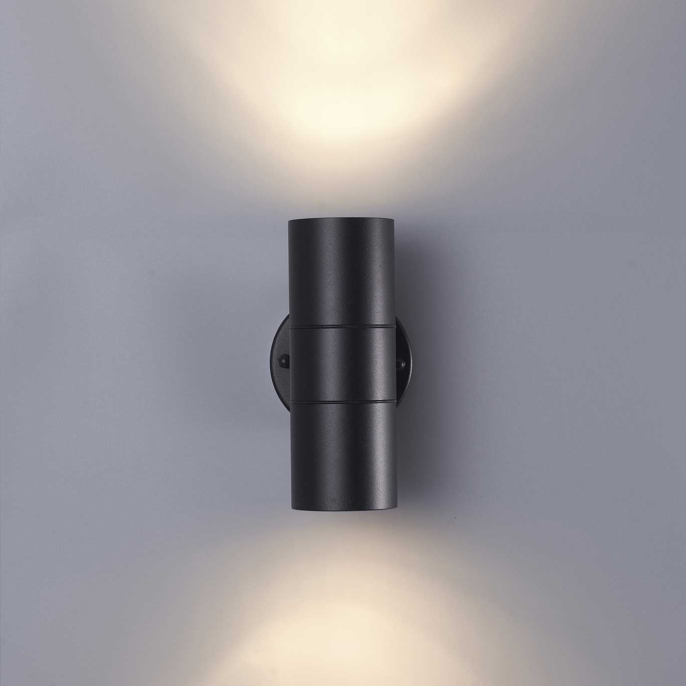 GU10 Black Up/Down Wall Light, IP44