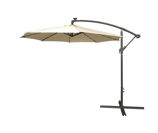 Gardina 3M Cream Cantilever Parasol With 32 LED Lamps