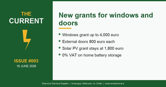 The Current Issue 003, new SEAI grants for windows and doors, from Shamrock Electrical Supplies