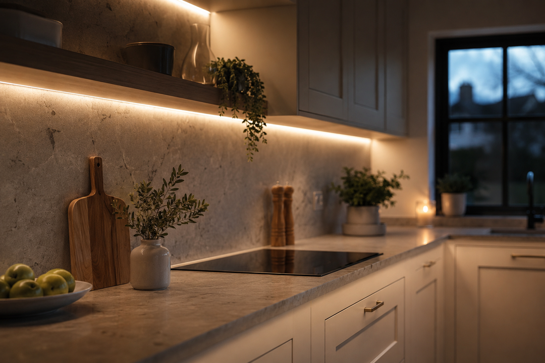 LED strip lights installed in an Irish home