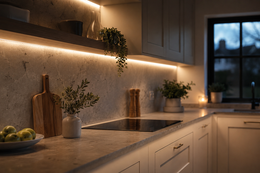 LED strip lights installed in an Irish home