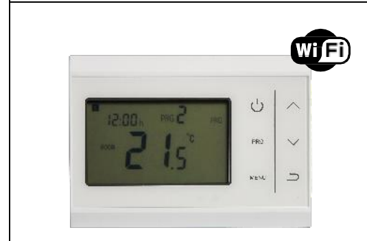 Optimum PWFSTAT WiFi programmable room thermostat, a wall mounted smart heating control for Irish homes