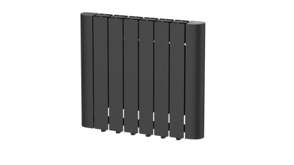 Titan 1200W six fin smart WiFi electric radiator in matt black shown against a white background