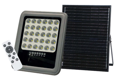 Solar LED Flood Light with Detachable Solar Panel, 100W & 200W, Remote Control & Motion Sensor