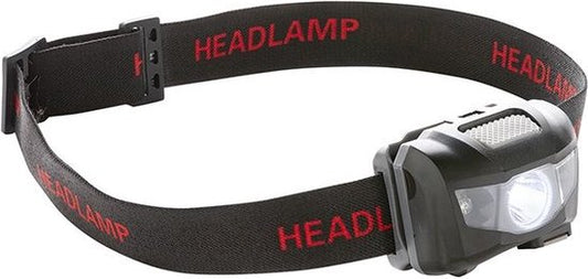 ToolPack USB-rechargeable LED headlamp with motion sensor, 160 lumens, adjustable headband