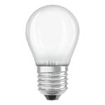 Evolec 1W LED clear warm white golf ball lamp with an E27 screw cap, as supplied in the set