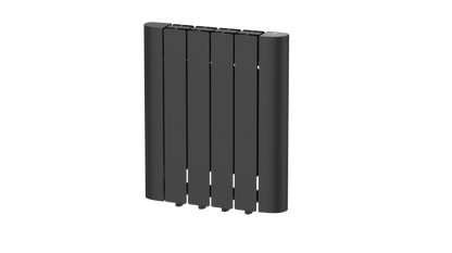Titan smart WiFi electric radiator in matt black with aluminium fins, wall mounted
