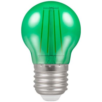 Evolamp 2W LED filament golf ball lamp, green, E27 screw cap