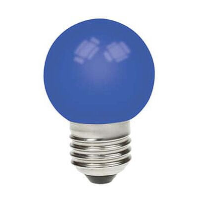 Evolec 1W LED PVC golf ball lamp, blue, E27 screw cap