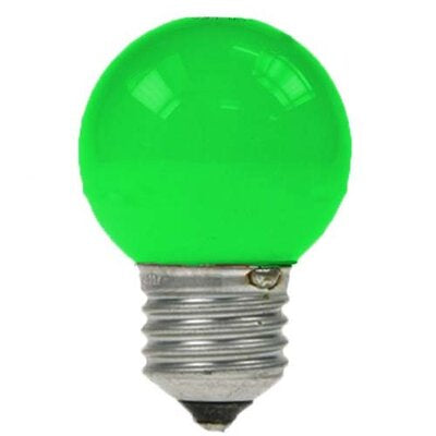 Evolec 1W LED PVC golf ball lamp, green, E27 screw cap
