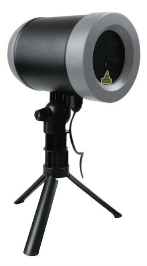 Evolec red and green laser projector with built-in Bluetooth speaker and tripod stand.