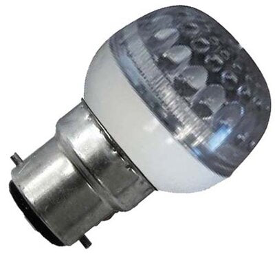 Evolec LED colour changing golf ball lamp with a B22 bayonet cap