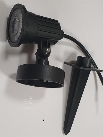 EVOLEC Outdoor LED Spotlight, 5W Warm White (3000K), Spike or Wall Mounted, IP65 Weatherproof