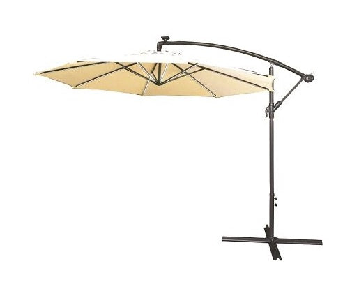 Gardina 3m Cream Cantilever Parasol With LED Strip Lights