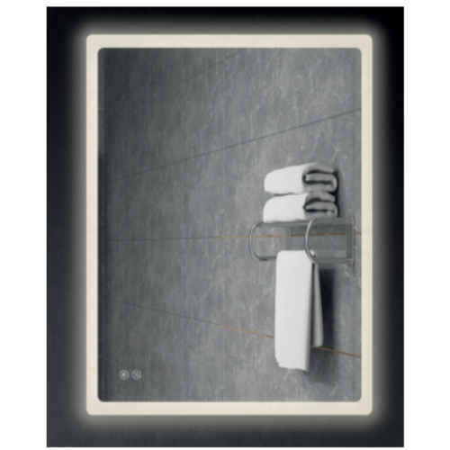 M700/CCT LED rectangular bathroom mirror with dimmable lighting, anti-fog and memory features – modern IP44 rated 700x600mm mirror