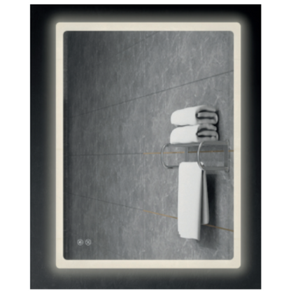 M700/CCT LED rectangular bathroom mirror with dimmable lighting, anti-fog and memory features – modern IP44 rated 700x600mm mirror