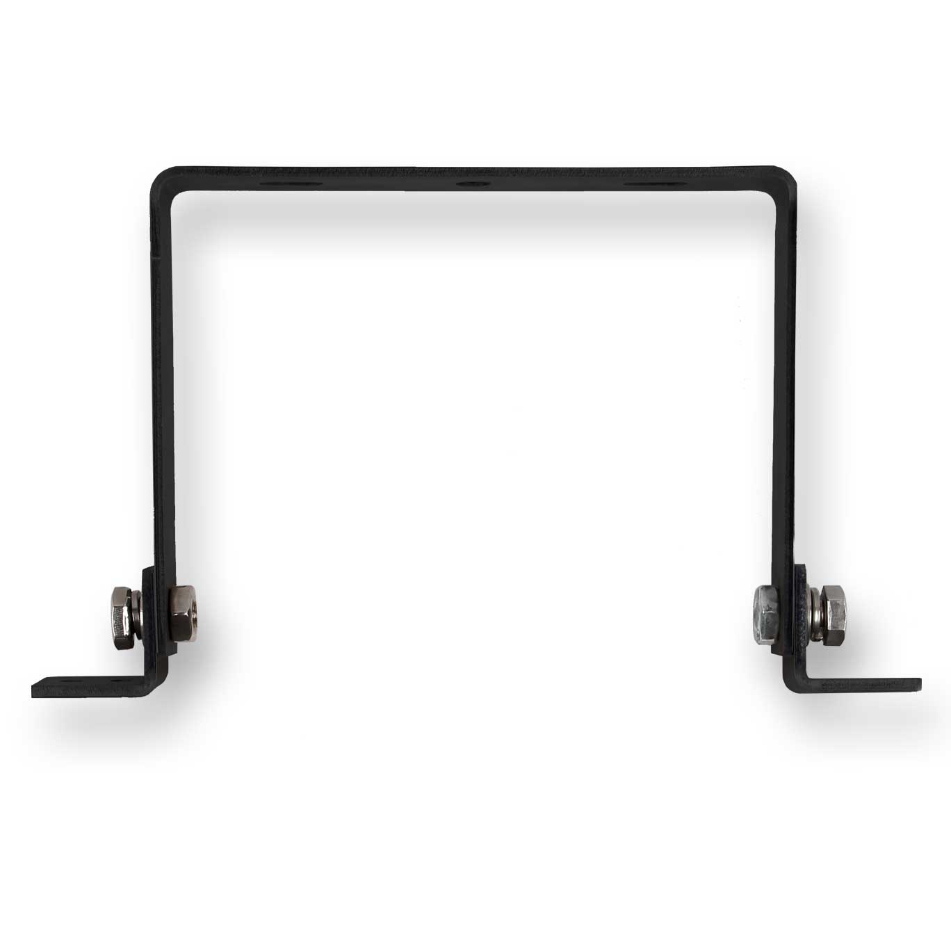 Sturdy black metal mounting bracket designed for secure installation of LED high bay light.