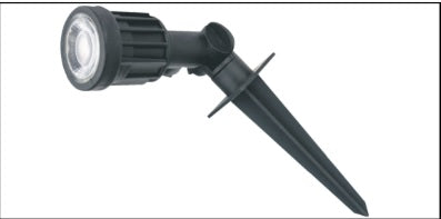 EVOLEC Outdoor LED Spotlight, 5W Warm White (3000K), Spike or Wall Mounted, IP65 Weatherproof
