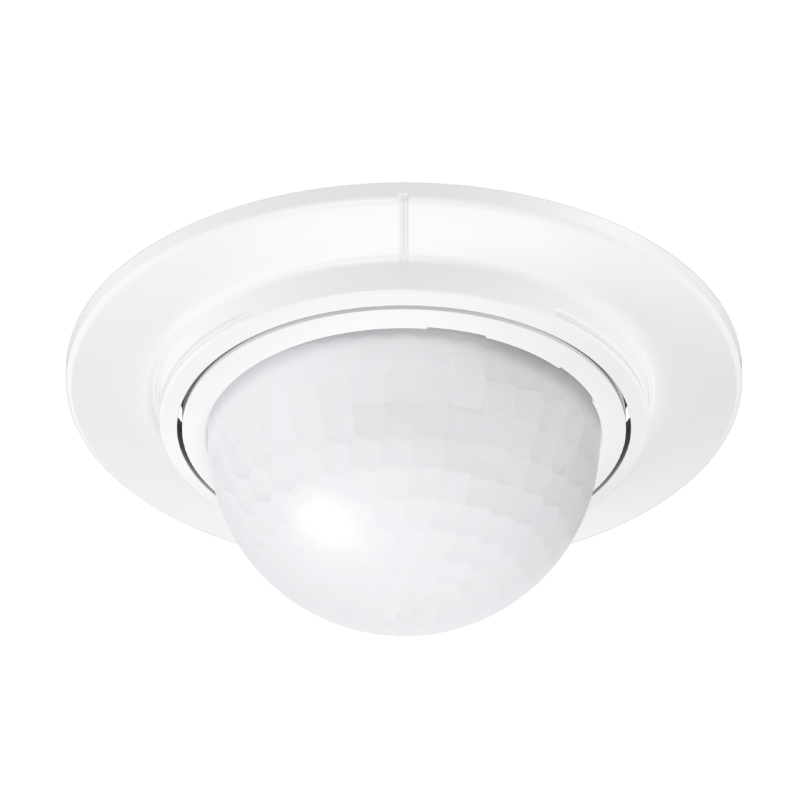 Steinel IS 2360 DE ECO 8 m recessed ceiling PIR motion sensor in white—front view.
