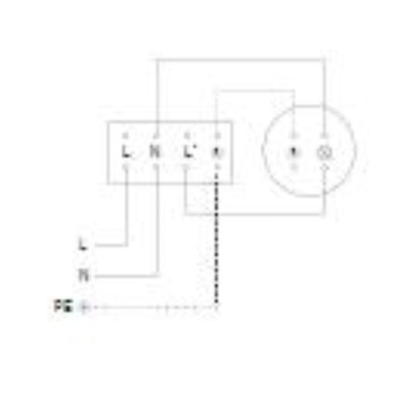 Wiring diagram for Steinel IS 2360 DE ECO recessed 360° ceiling PIR (L, N and switched live).