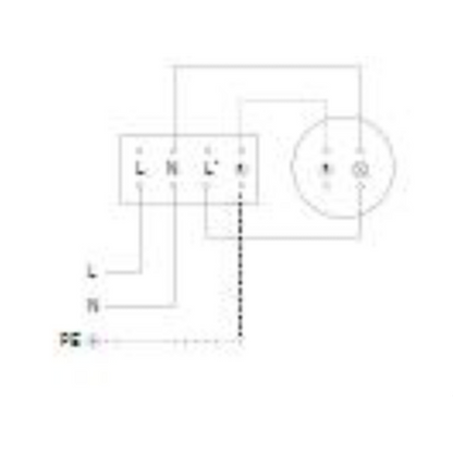 Wiring diagram for Steinel IS 2360 DE ECO recessed 360° ceiling PIR (L, N and switched live).