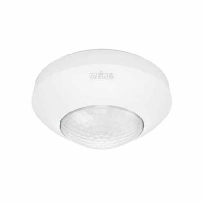 Steinel IS 2360 ECO surface-mounted PIR motion sensor, white, 360° ceiling detector—front view.
