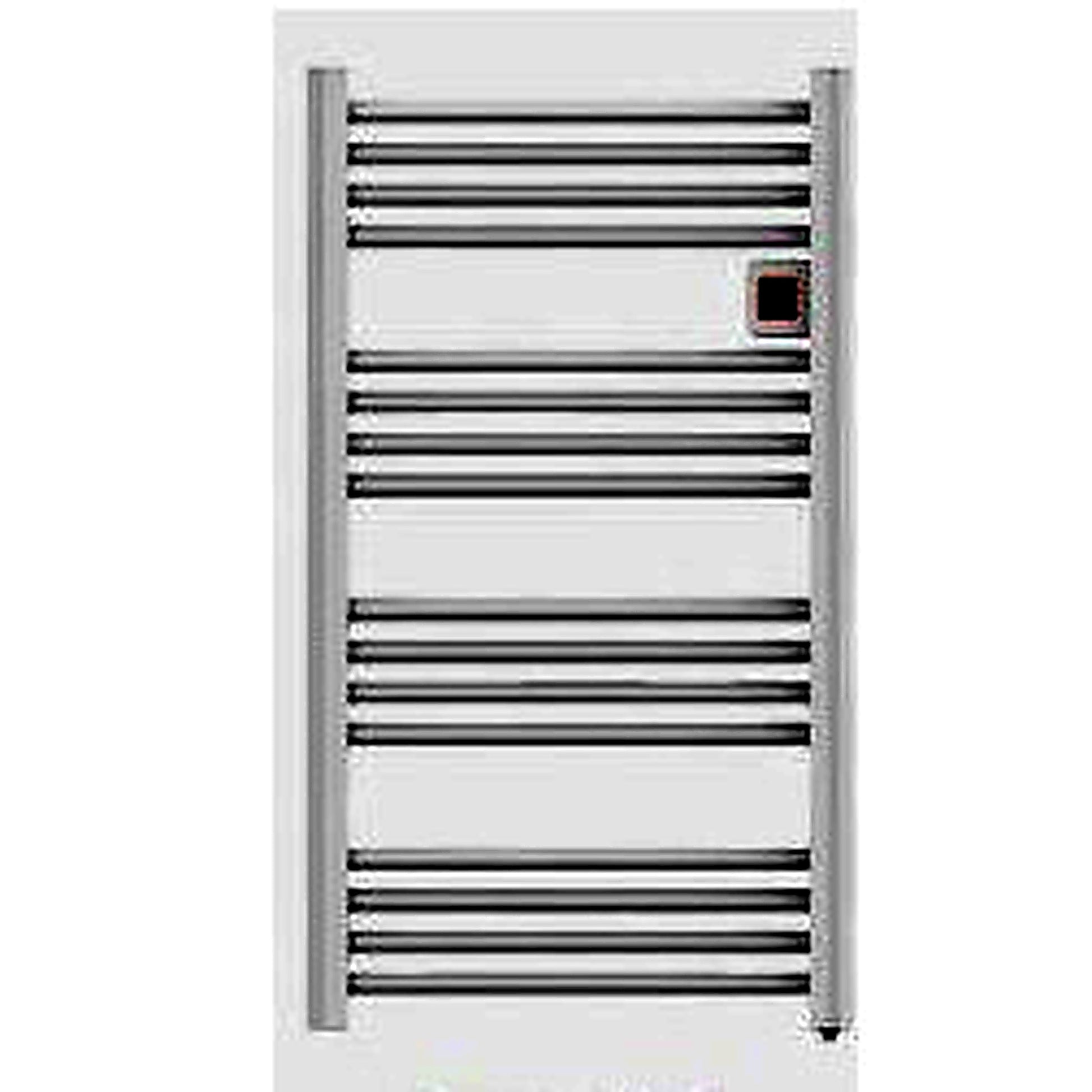 White electric WiFi towel rail radiator, 500W wall-mounted towel heater for bathrooms