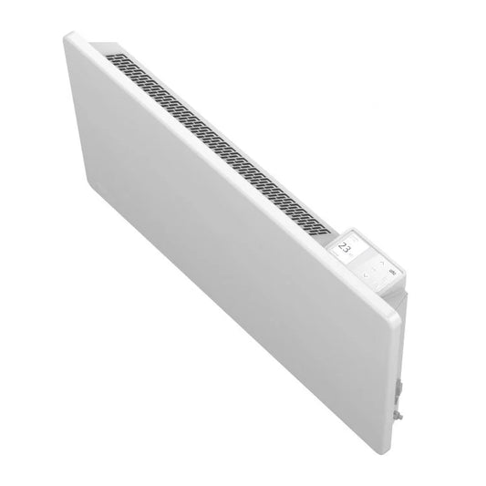 ATC Almeria wall mounted electric panel heater in white, 1000W model, shown against a white background